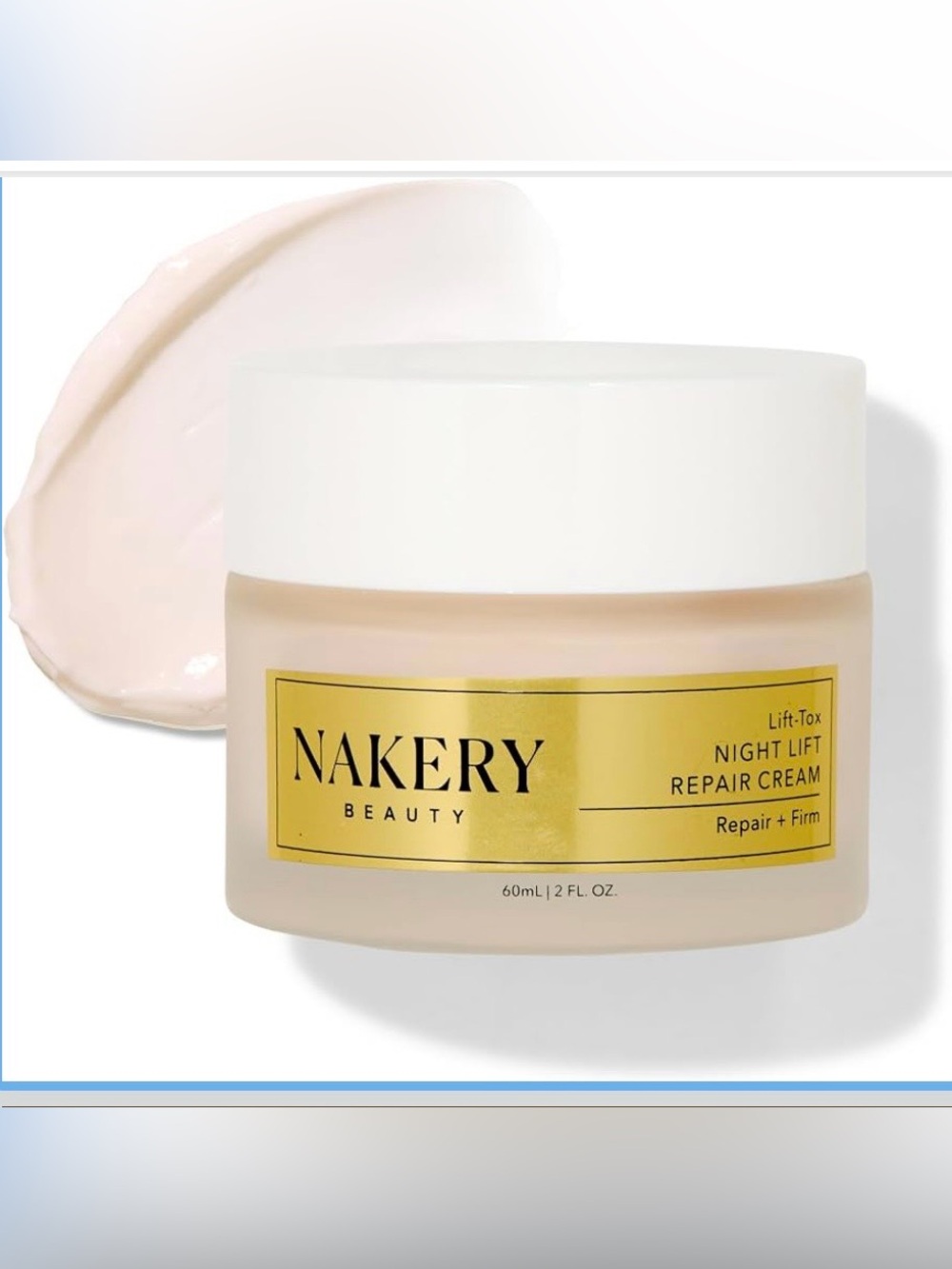 Nakery Beauty Lift-Tox Night Lift Repair Cream - Repair + Restore 2 oz